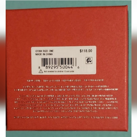 Coach CF984 Signature Stone Bow, C Logo & Circle Earring Set NWT - Picture 3 of 5